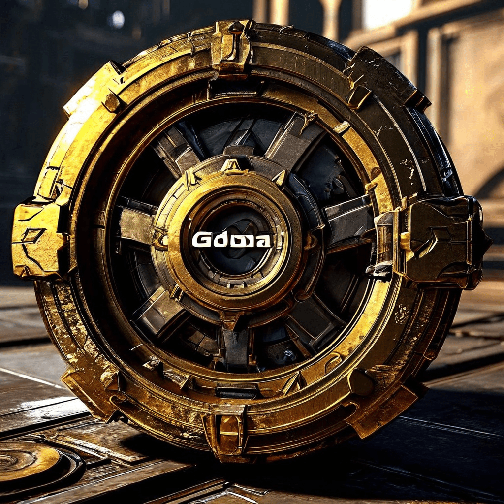 거대한 금색 톱니바퀴가 작은 톱니바퀴를 압도하는 모습으로, 전역 설정이 게임 최적화보다 우선함을 상징적으로 표현한 이미지입니다.