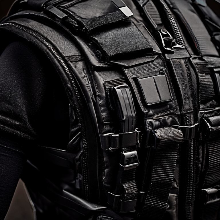 전술적 스포츠 조끼의 단단히 잠긴 지퍼 클로즈업으로, 이 작은 디테일이 운동선수의 최고 퍼포먼스와 결정적인 승리에 중요한 영향을 미친다는 점을 강조합니다.