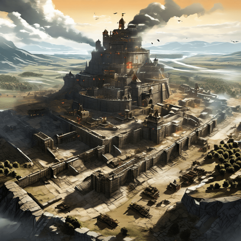 디지털 전장 지도에서 한쪽이 압도적으로 높고 견고하게 요새화된 불균형한 전력 구도를 시각적으로 표현한 전략 분석 자료 이미지입니다.