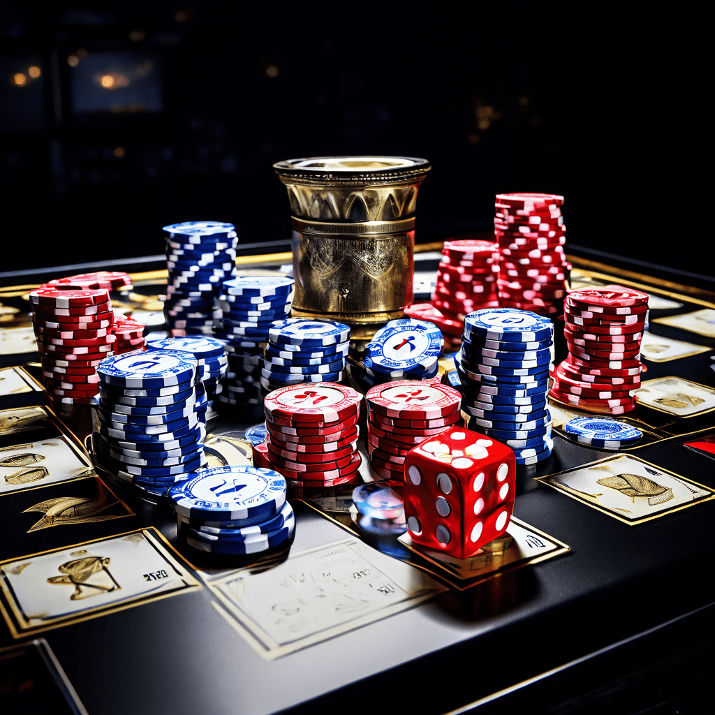 A shallow depth of field captures a green baccarat table with a blurred hand placing chips beside a felt scorecard, where the brai